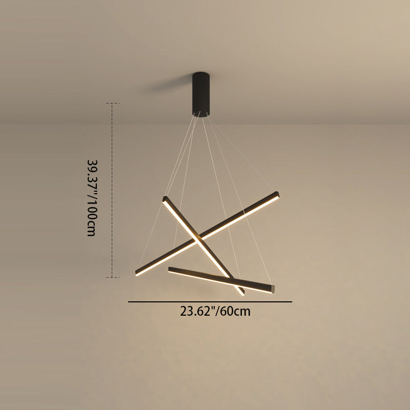 Scandinavian Aluminum Acrylic Chandelier