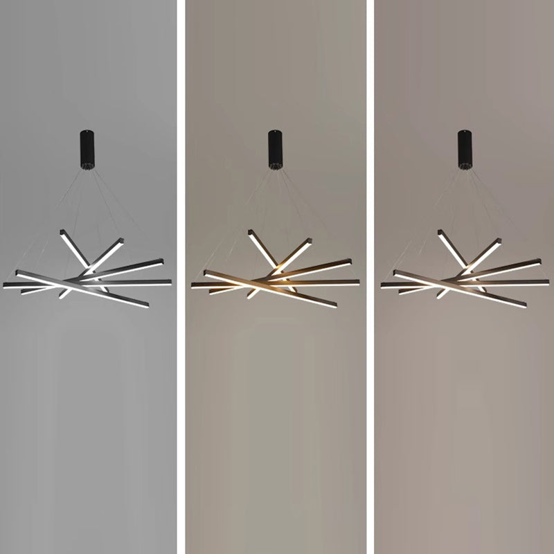 Scandinavian Aluminum Acrylic Chandelier