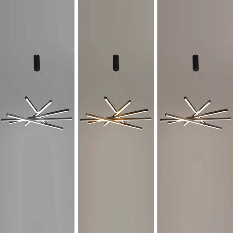 Scandinavian Aluminum Acrylic Chandelier