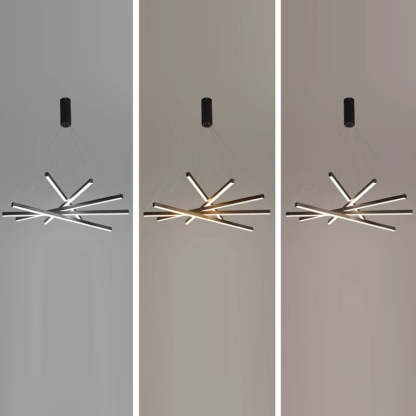 Scandinavian Aluminum Acrylic Chandelier