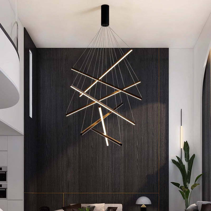 Scandinavian Aluminum Acrylic Chandelier
