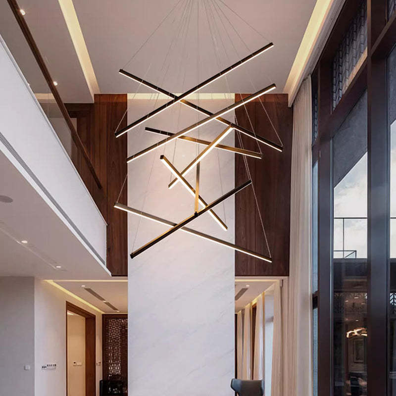 Scandinavian Aluminum Acrylic Chandelier