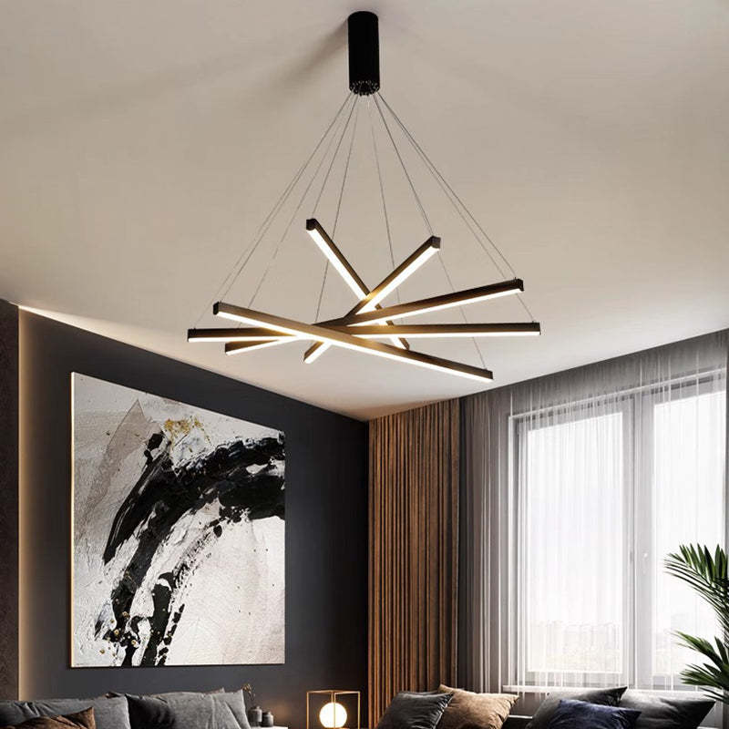 Scandinavian Aluminum Acrylic Chandelier