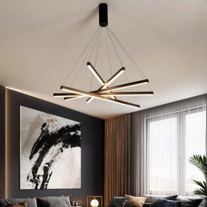 Scandinavian Aluminum Acrylic Chandelier
