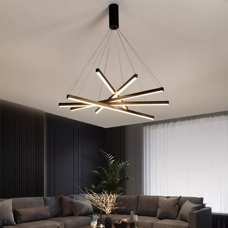 Scandinavian Aluminum Acrylic Chandelier