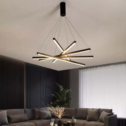 Scandinavian Aluminum Acrylic Chandelier