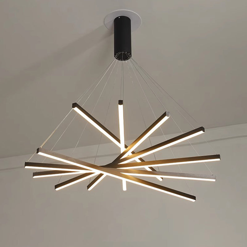 Scandinavian Aluminum Acrylic Chandelier