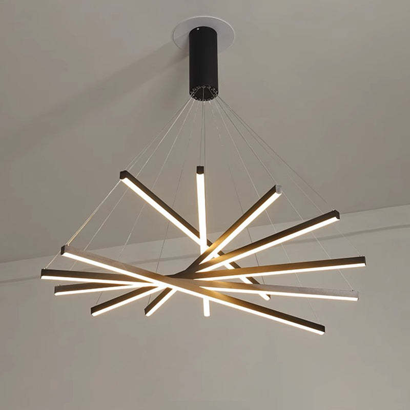 Scandinavian Aluminum Acrylic Chandelier