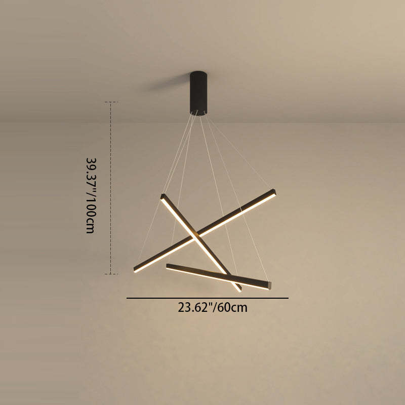 Scandinavian Aluminum Acrylic Chandelier