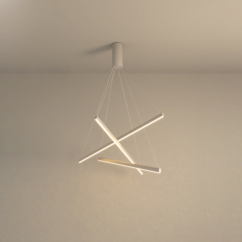 Scandinavian Aluminum Acrylic Chandelier