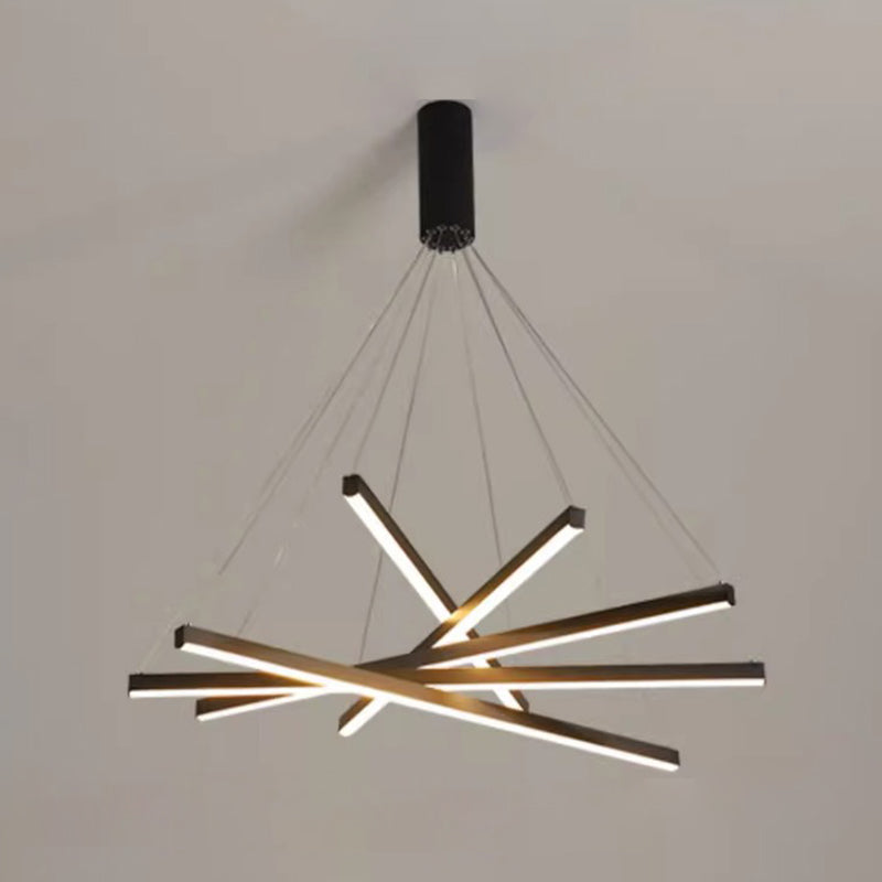 Scandinavian Aluminum Acrylic Chandelier