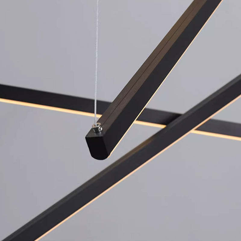 Scandinavian Aluminum Acrylic Chandelier