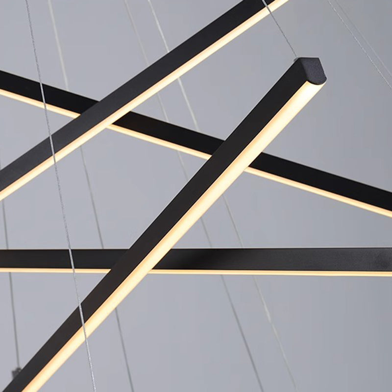 Scandinavian Aluminum Acrylic Chandelier