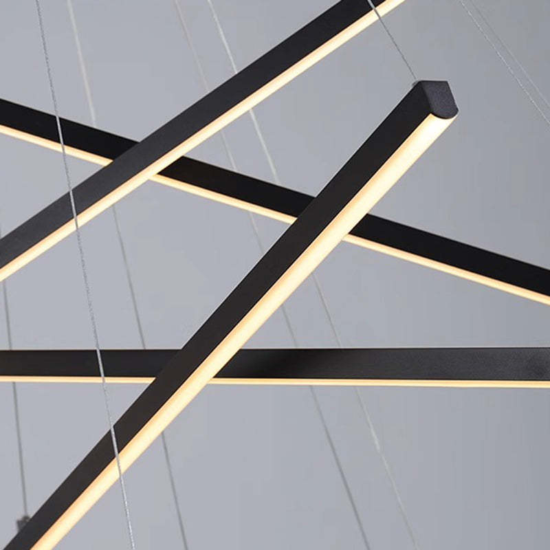 Scandinavian Aluminum Acrylic Chandelier