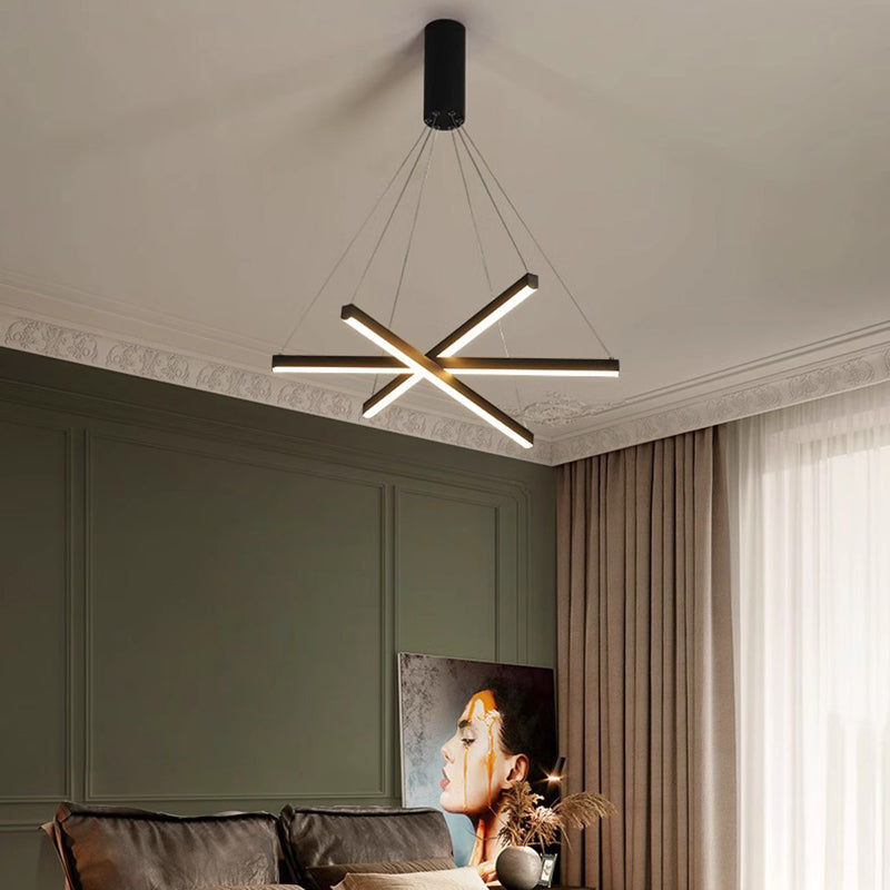 Scandinavian Aluminum Acrylic Chandelier