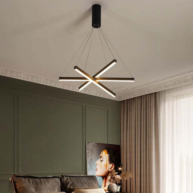 Scandinavian Aluminum Acrylic Chandelier