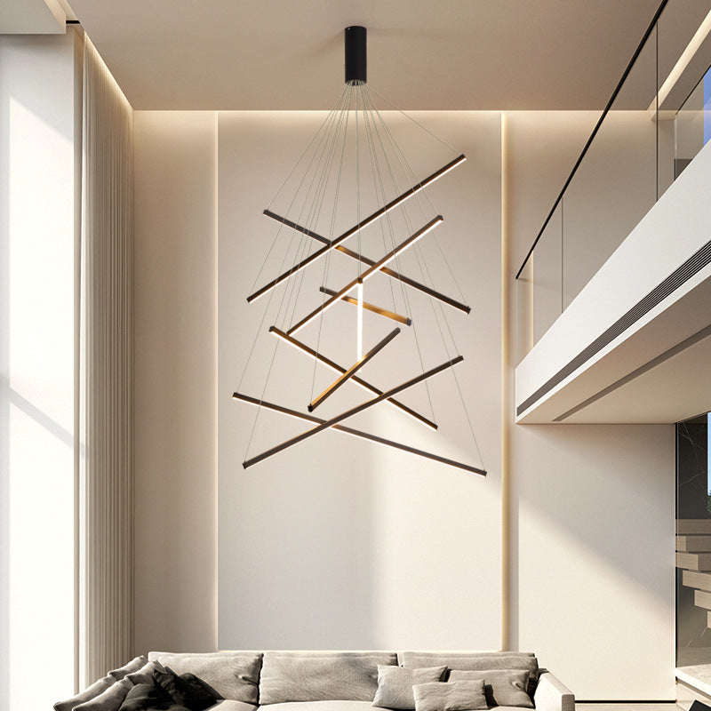 Scandinavian Aluminum Acrylic Chandelier