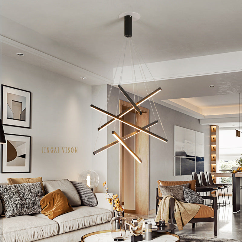 Scandinavian Aluminum Acrylic Chandelier