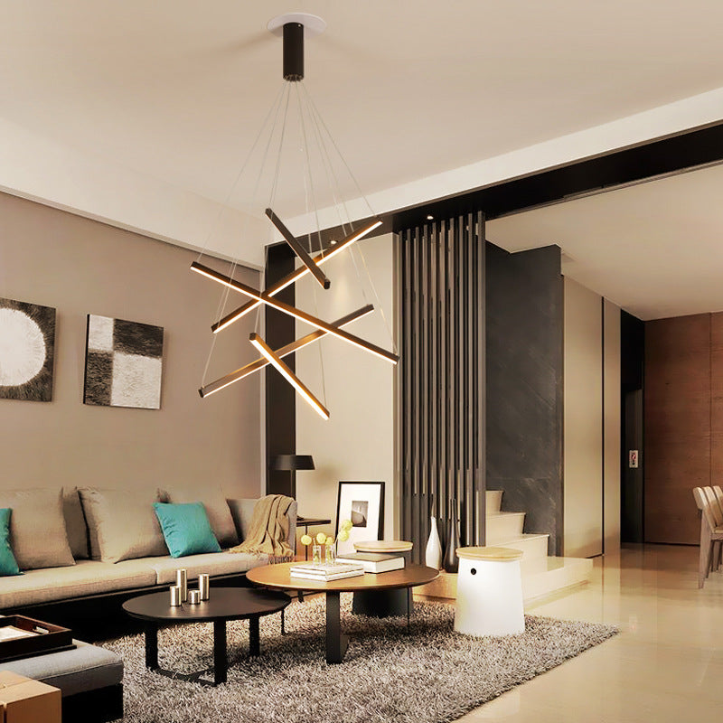 Scandinavian Aluminum Acrylic Chandelier