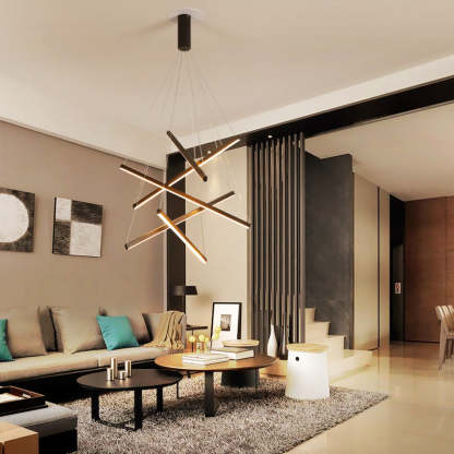 Scandinavian Aluminum Acrylic Chandelier