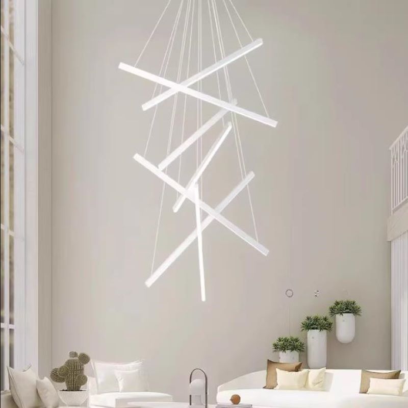 Scandinavian Aluminum Acrylic Chandelier