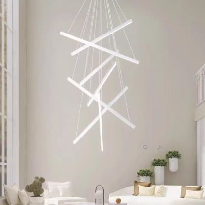 Scandinavian Aluminum Acrylic Chandelier