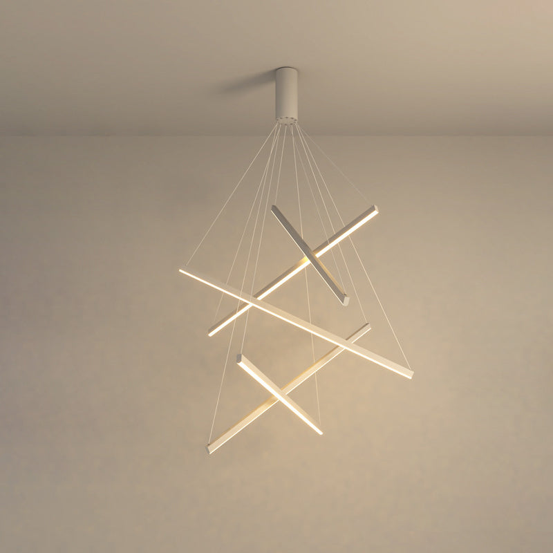 Scandinavian Aluminum Acrylic Chandelier