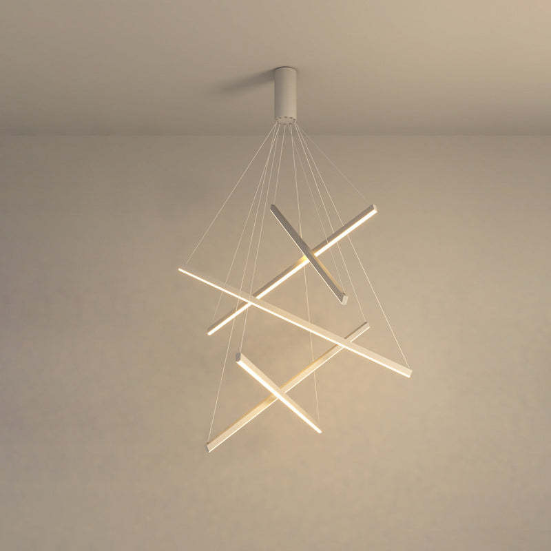 Scandinavian Aluminum Acrylic Chandelier