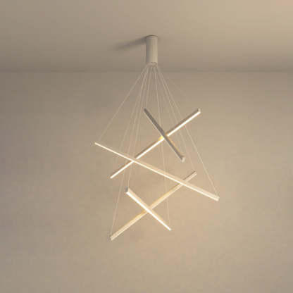 Scandinavian Aluminum Acrylic Chandelier
