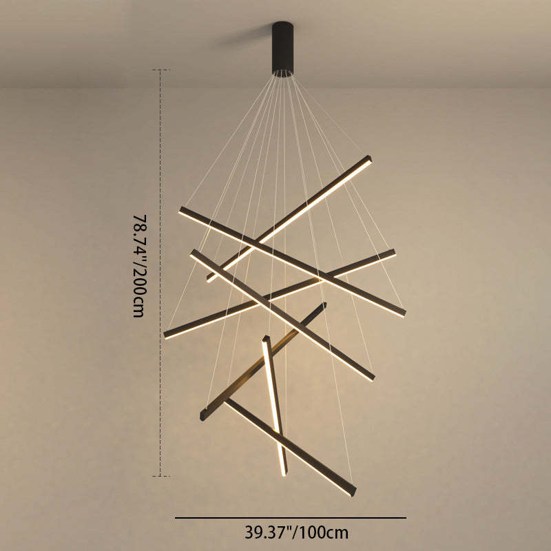 Scandinavian Aluminum Acrylic Chandelier