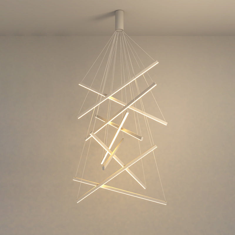 Scandinavian Aluminum Acrylic Chandelier