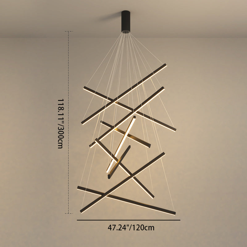 Scandinavian Aluminum Acrylic Chandelier