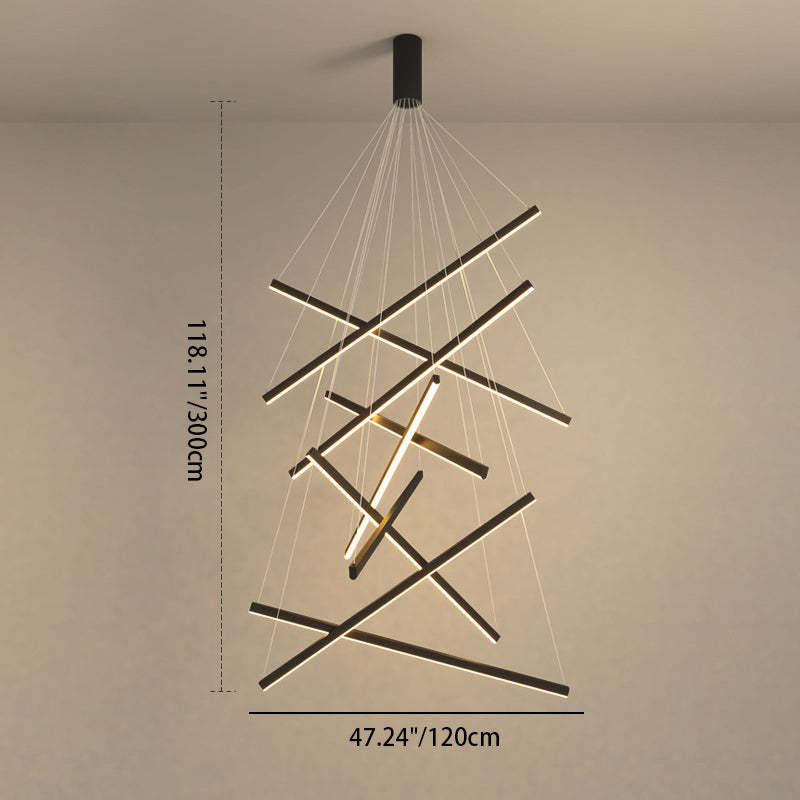 Scandinavian Aluminum Acrylic Chandelier