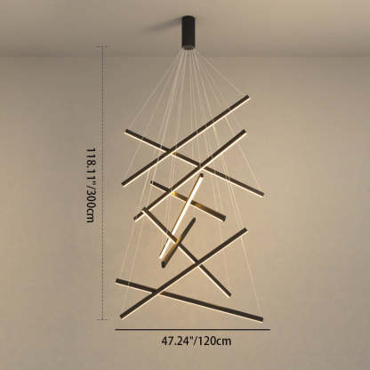 Scandinavian Aluminum Acrylic Chandelier