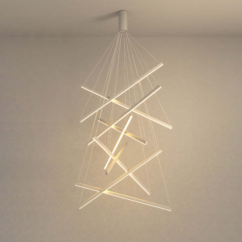 Scandinavian Aluminum Acrylic Chandelier