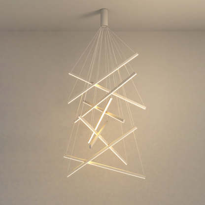 Scandinavian Aluminum Acrylic Chandelier