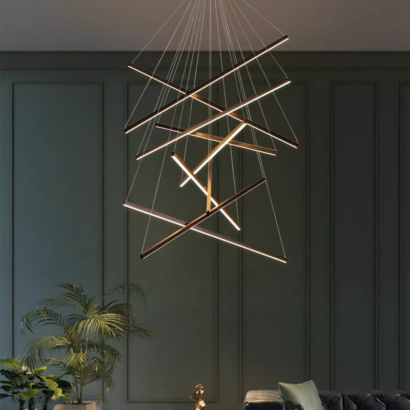 Scandinavian Aluminum Acrylic Chandelier