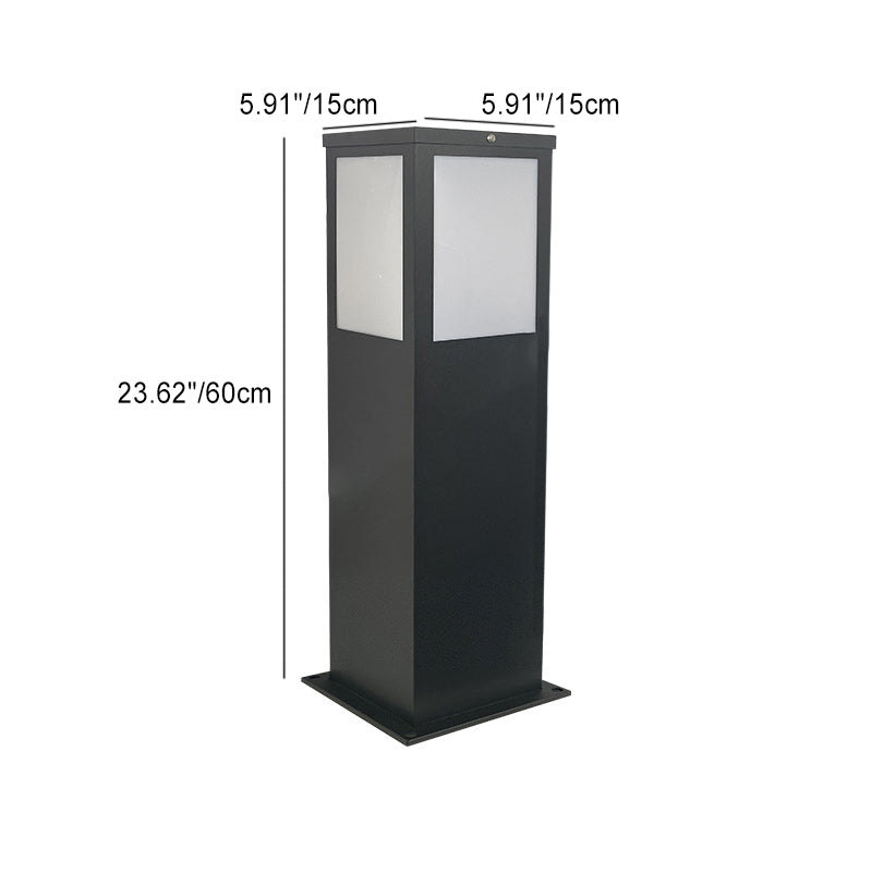 Minimalist Solar Rectangle Iron Acrylic Landscape Light