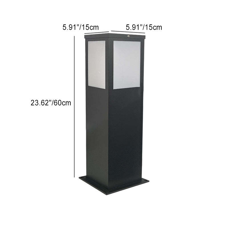 Minimalist Solar Rectangle Iron Acrylic Landscape Light
