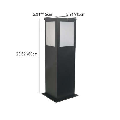 Minimalist Solar Rectangle Iron Acrylic Landscape Light