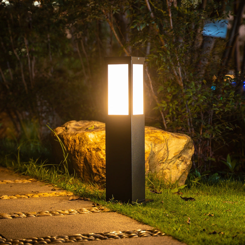 Minimalist Solar Rectangle Iron Acrylic Landscape Light
