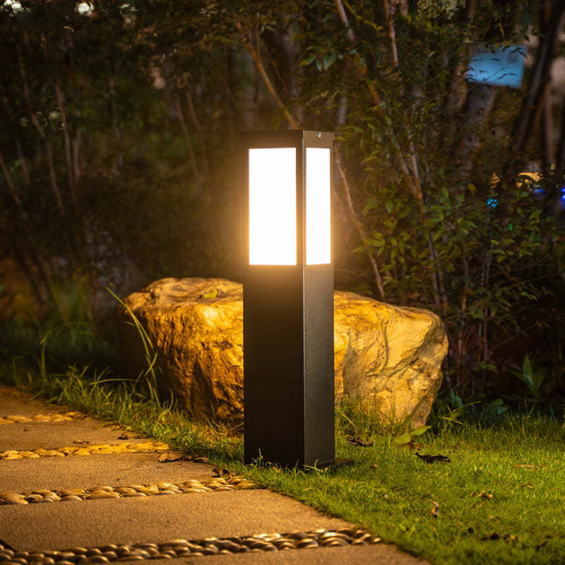 Minimalist Solar Rectangle Iron Acrylic Landscape Light