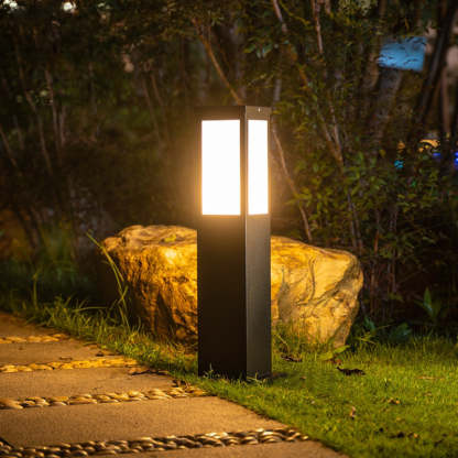 Minimalist Solar Rectangle Iron Acrylic Landscape Light