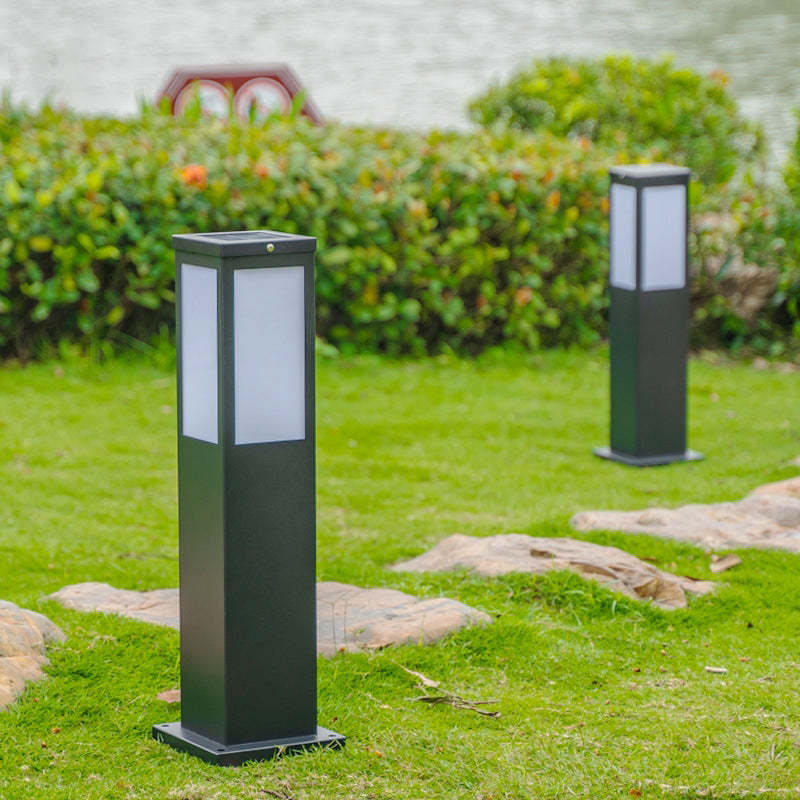 Minimalist Solar Rectangle Iron Acrylic Landscape Light