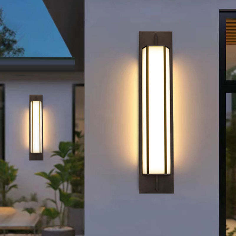 Modern Stainless Steel Faux Dolomite Wall Sconce