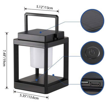 Minimalist Solar Square Cylinder Hollow LED Light