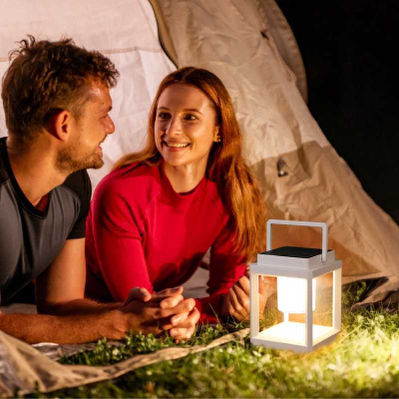 Minimalist Solar Square Cylinder Hollow LED Light