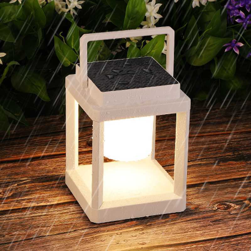 Minimalist Solar Square Cylinder Hollow LED Light