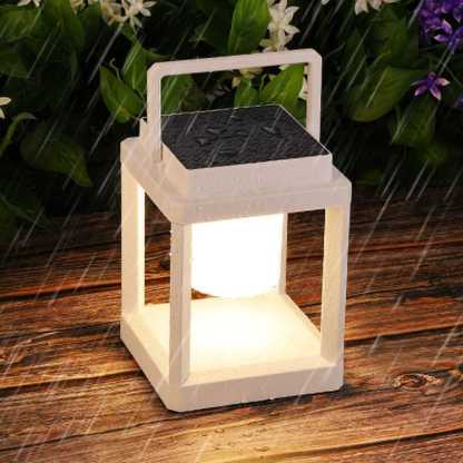 Minimalist Solar Square Cylinder Hollow LED Light