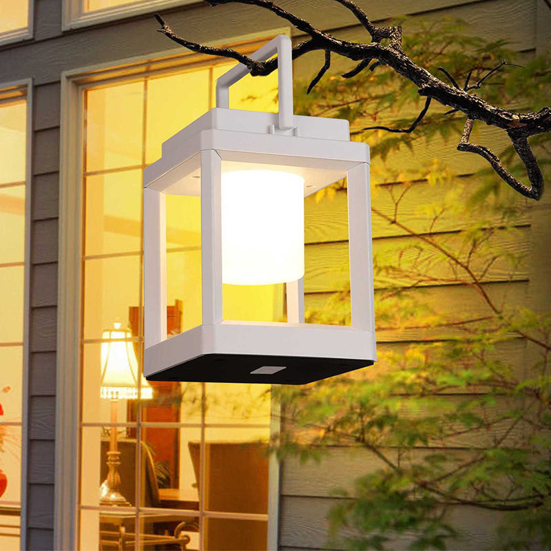 Minimalist Solar Square Cylinder Hollow LED Light